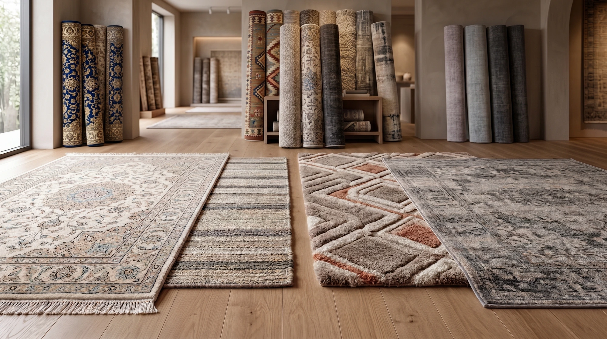 Hand-knotted, Handloom, Tufted Rugs & Machine-made Carpets